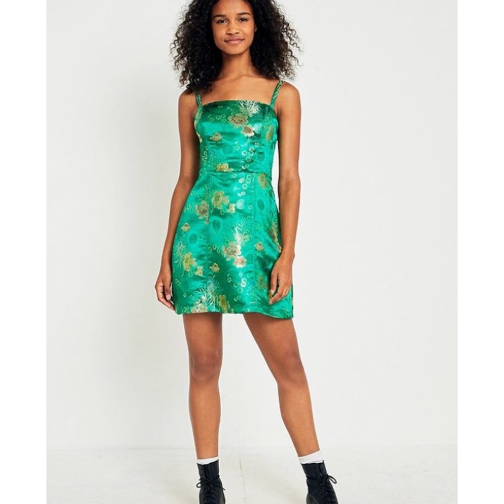 Green Jacquard Dress